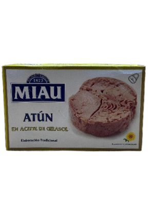 MIAU ATUN EN ACEITE GIRASOL 240 GRS