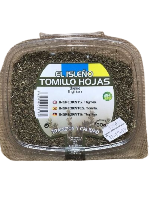 EL ISLEÑO TOMILLO HOJAS 30 GRS